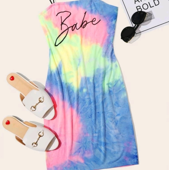 *SOLD* SHEIN Tie Dye Bodycon Dress - Picture 1 of 5